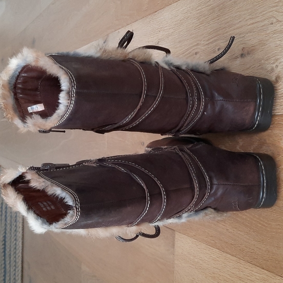 Earth Kalso Alaska Brown Leather Boots 6 - Picture 3 of 10